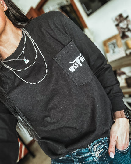 Brand Logo Pocket Longsleeve - Black