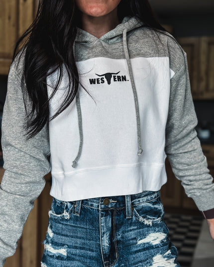 Cropped Fleece Brand Logo Hoodie