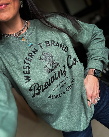 WTB Brewing Co. Crew - Heather Olive Green