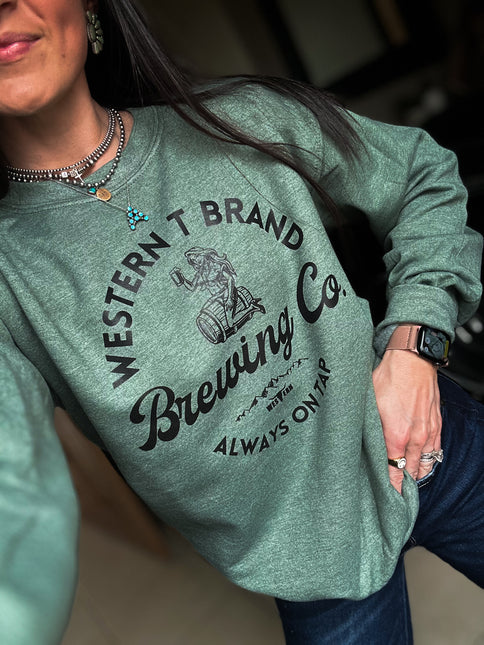 WTB Brewing Co. Crew - Heather Olive Green