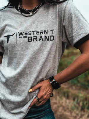 Western T Brand | Logo - Grey Ringer