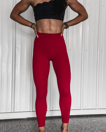 Brand Core Leggings - Red