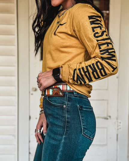 Brand Longsleeve Mustard