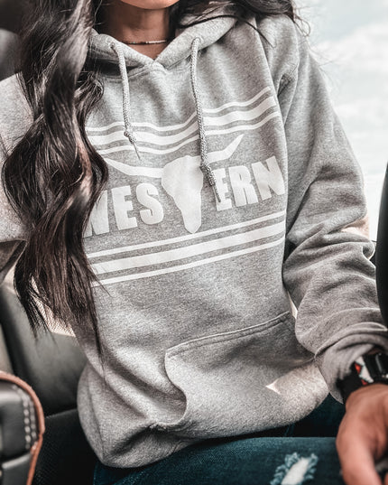 Brand Hoodie Sport Grey