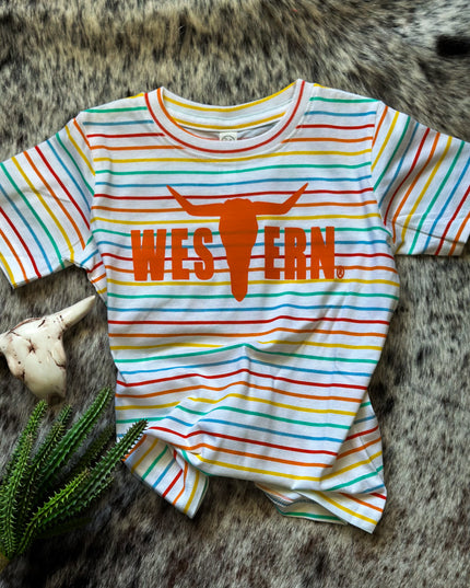 Brand Logo Orange Toddler - Sunny Stripes