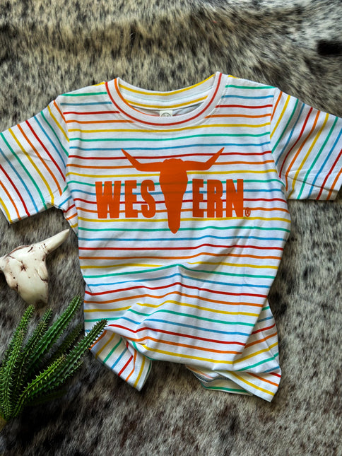 Brand Logo Orange Toddler - Sunny Stripes