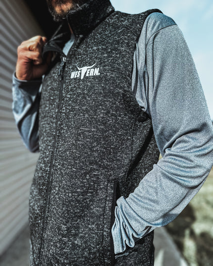 Brand Men's Fleece Vest - Heather Black