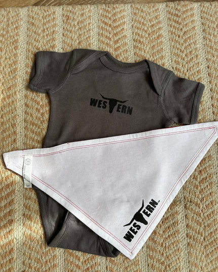 Brand Baby Bandana Bib - Red/White