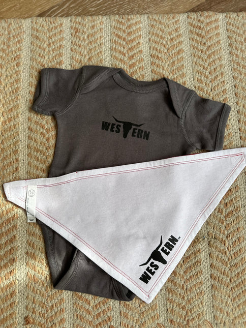 Brand Baby Bandana Bib - Red/White