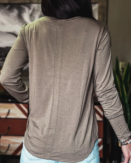 Brand Perfect Touch Athleisure Longsleeve -Taupe