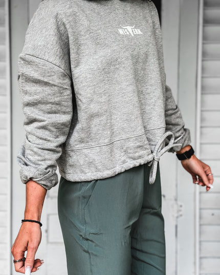 Brand Tri Rover Cinch Hoodie - Heather Grey