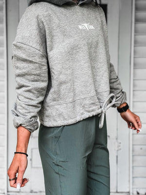 Brand Tri Rover Cinch Hoodie - Heather Grey