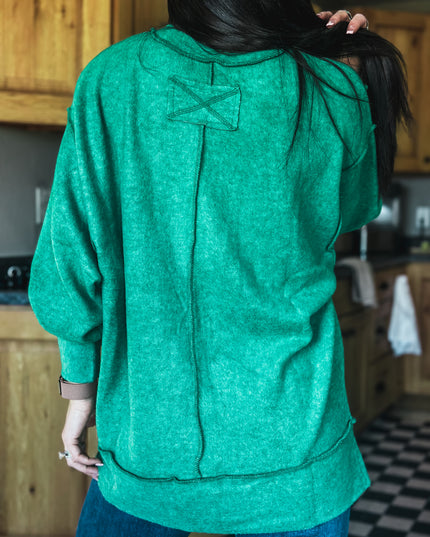 Brand WTB Longhorn Brushed Crew Sweater - Green