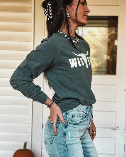 Brand Logo Longsleeve - Spruce/Cream