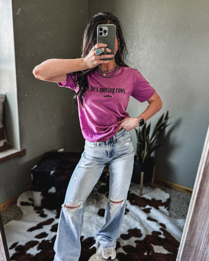 He's Moving Cows T - Electric Purple