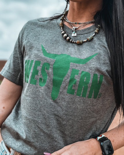 Brand T Grey/Green Logo