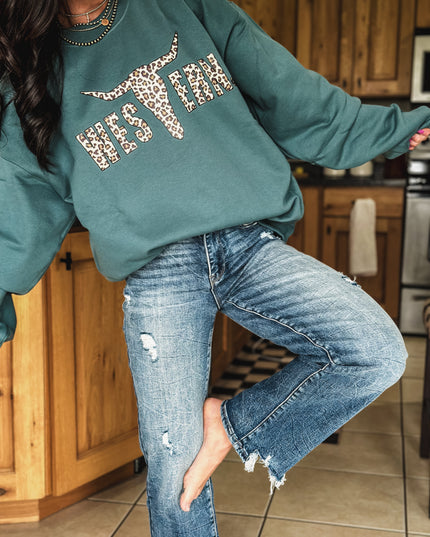 Brand Leopard Logo Crew