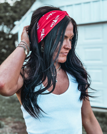 Brand Twist Headband - Red