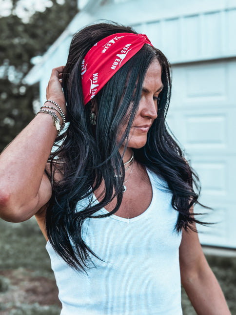 Brand Twist Headband - Red