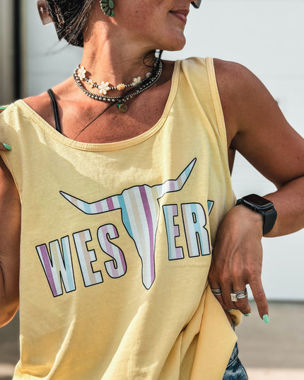 Brand Logo Retro Stripes Tank