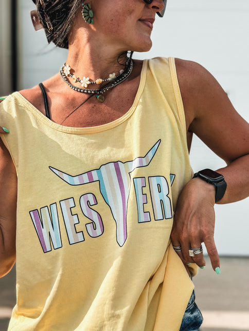 Brand Logo Retro Stripes Tank