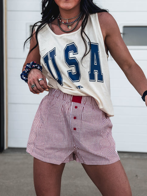 USA [block letters] Tank