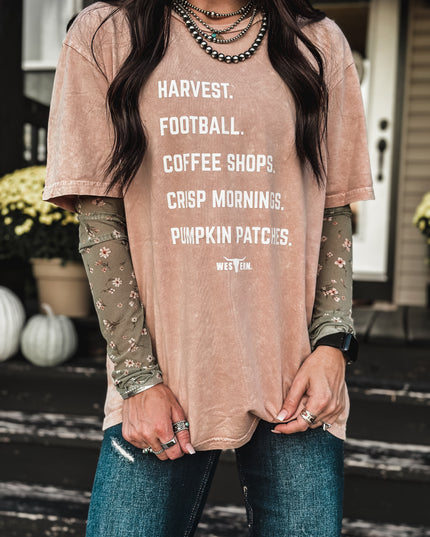Best of Fall Oversized T - Peach