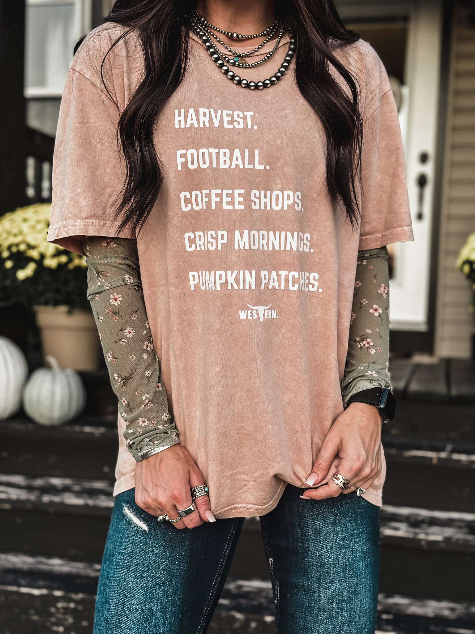 Best of Fall Oversized T - Peach
