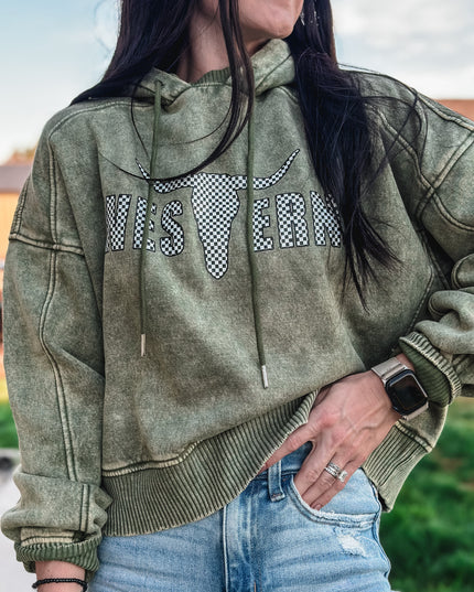 Brand Jersey Hoodie - Checkers/Olive