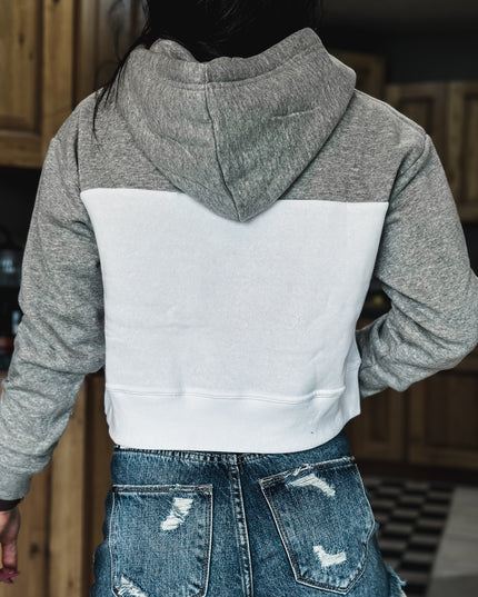 Cropped Fleece Brand Logo Hoodie