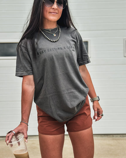 Busy Getting Coffee - Charcoal