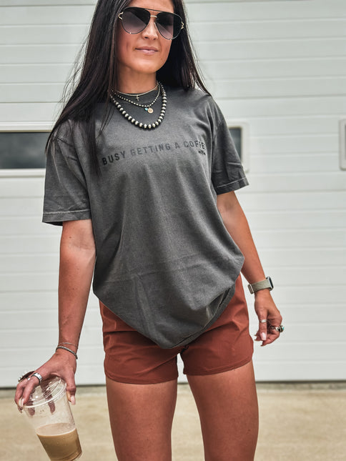 Busy Getting Coffee - Charcoal