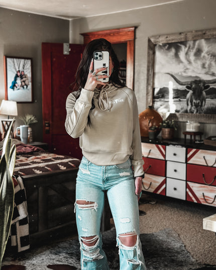 Brand Logo Elevate Athletic Hoodie - Cream