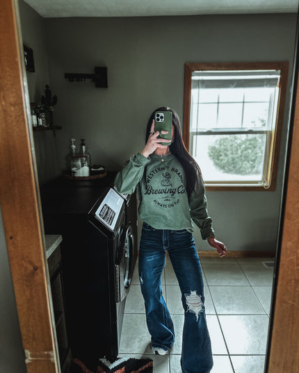 WTB Brewing Co. Crew - Heather Olive Green