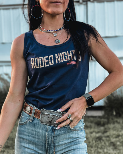 Rodeo Nights Tank - Navy