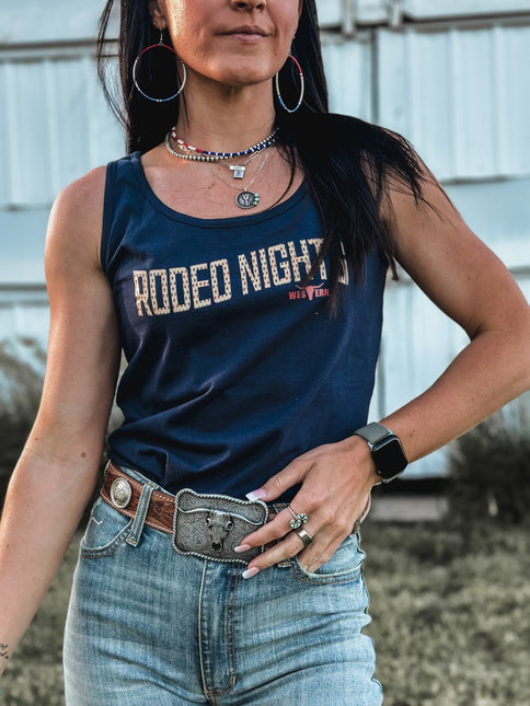 Rodeo Nights Tank - Navy