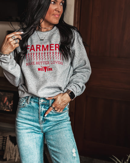 Farmers Make Better Lovers Crew - Red