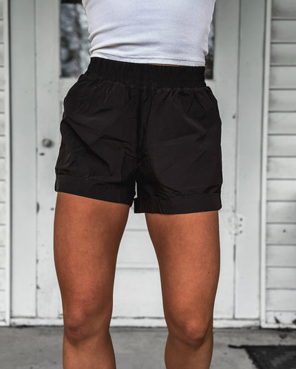 Brand Athleisure Cuff Short - Black