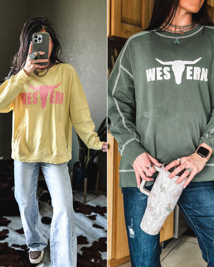 Stitch Seam Boxy Sweatshirt