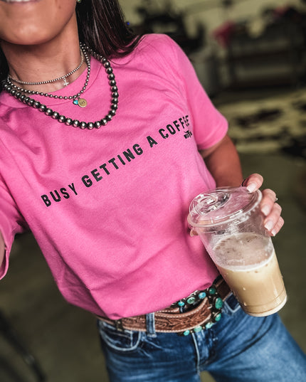 Busy Getting Coffee - Barbie Pink