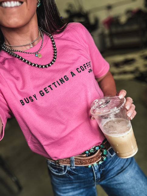 Busy Getting Coffee - Barbie Pink