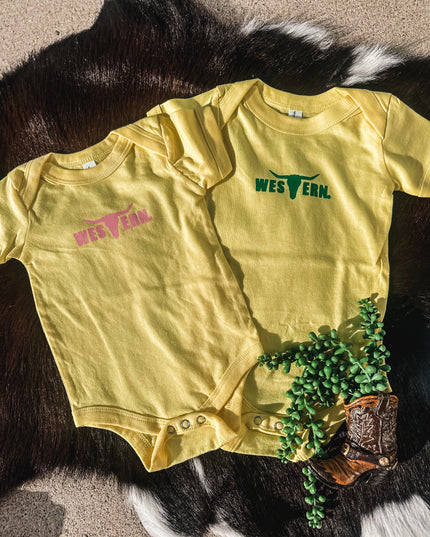 Yellow Brand Onesie