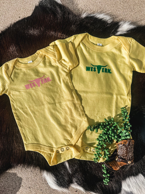 Yellow Brand Onesie
