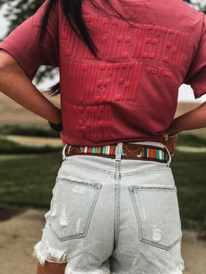 Putting the Western in Midwestern Tee - Brick