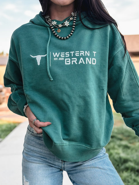 Western T Brand | Logo  Deadwood Hoodie -  Matcha