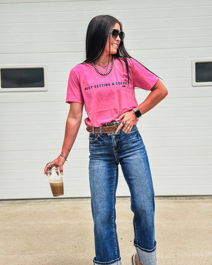 Busy Getting Coffee - Barbie Pink