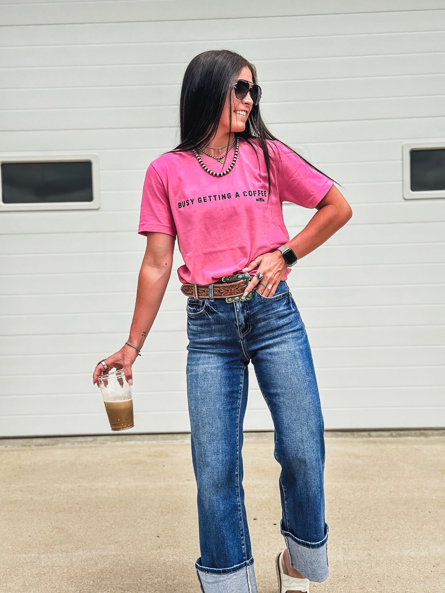 Busy Getting Coffee - Barbie Pink