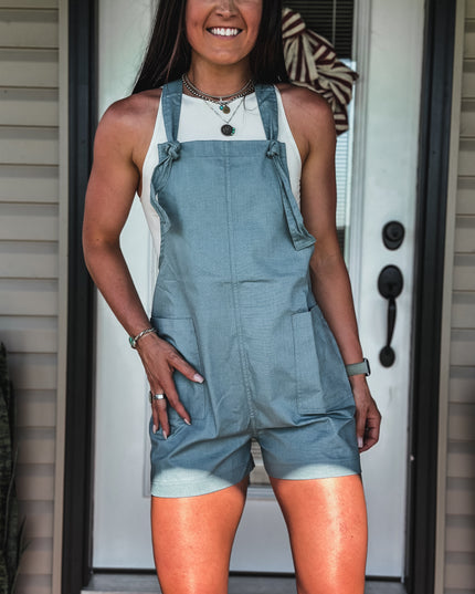 The Knotty Brand Romper - Hydrangea Blue