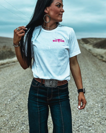 Brand Logo T - White/Pink