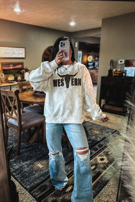 Glitter Logo Camo Mockneck